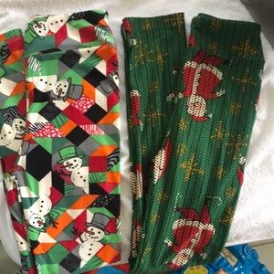 LuLaRoe Christmas kids leggings